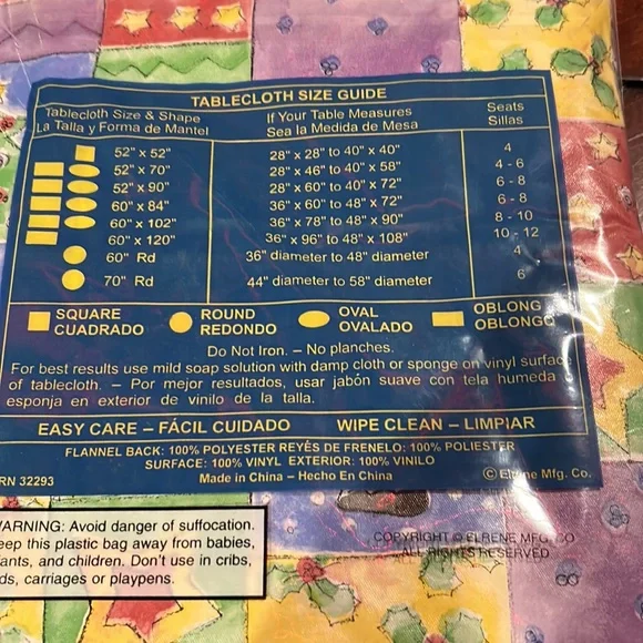 NWT Sango Sweet Shoppe Christmas 60”x102” Oblong Tablecloth Flannel Backed Vinyl - Picture 5 of 12